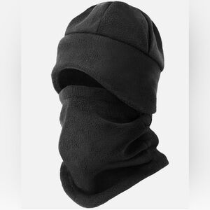 CYPERROCK Winter Beanie Hat Scarf Set with Ear Flaps for Men Women Knit Fleece.